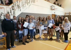 1. ročník s třídním učitelem Petrem Wernerem