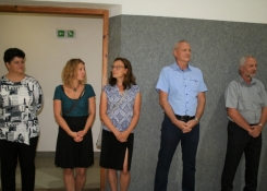 Část nových tváří našeho pg. sboru - zleva Mirka Tomanová, Lucie Mylerová Paurová, Jarmila Ďoubalová a Pavel Krejča