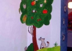 Malba v suterénu školy