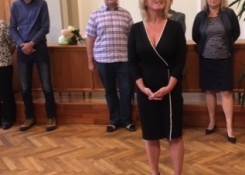 Projev Terezie Jenisové v aule gymnázia