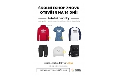 Školní e-shop opět otevřen