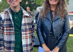 Třídní učitelé prvních ročníků Matěj Vačkář a Monika Lexová