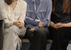 Vendula Čadová, Emma Zibrova a Adéla Adamová, recitátorky v němčině