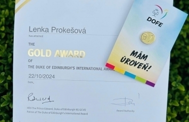 DofE - zlatá ceremonie Lenky Prokešové