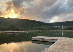 jezero u Echternachu, východ Lucemburska 