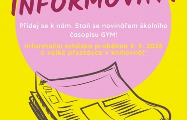GYM hledá posily pro škol. rok 2026/2027!
