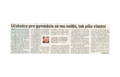 Učebnice pro gymnázia se mu nelíbí, tak píše vlastní