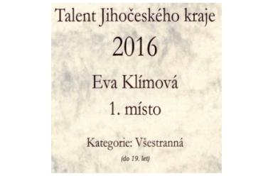 Talent Jihočeského kraje 2016