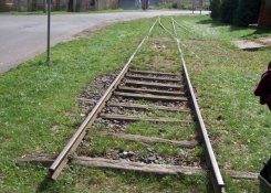 Pozůstatky železniční vlečky Terezín - Bohušovice